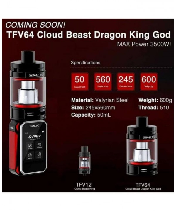 Smok TFV64 Cloud Beast Dragon King God Tank